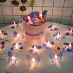 Luces LED mariposa en cadena para decoración de habitación y fiestas, luz cálida blanca, 1.5m/3m/6m, ideal para bodas, cumpleaños y patios.
