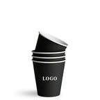 Vasos de papel personalizados con logo para café espresso, degustaciones, eventos corporativos y promociones de marca.