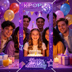 Fondo Kpop para Cumpleaños y Photocall