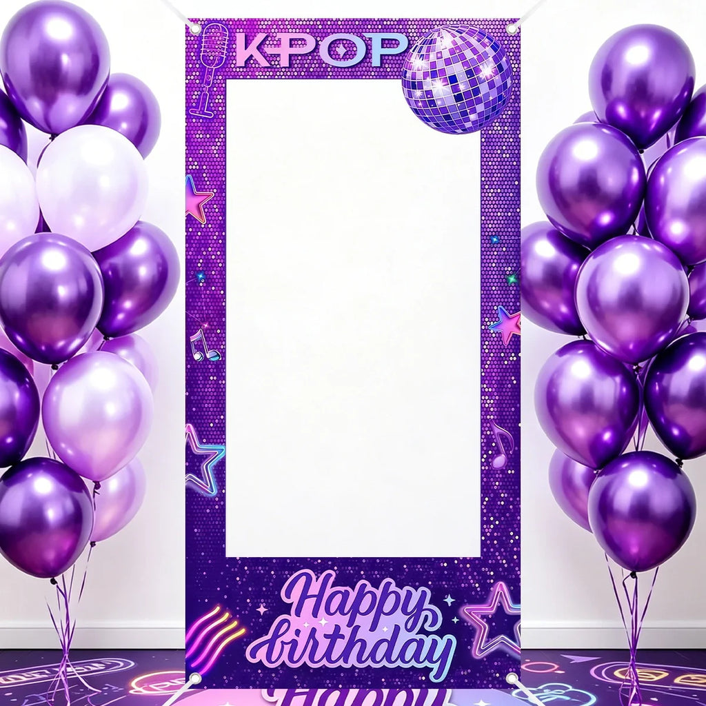 Fondo Kpop para Cumpleaños y Photocall