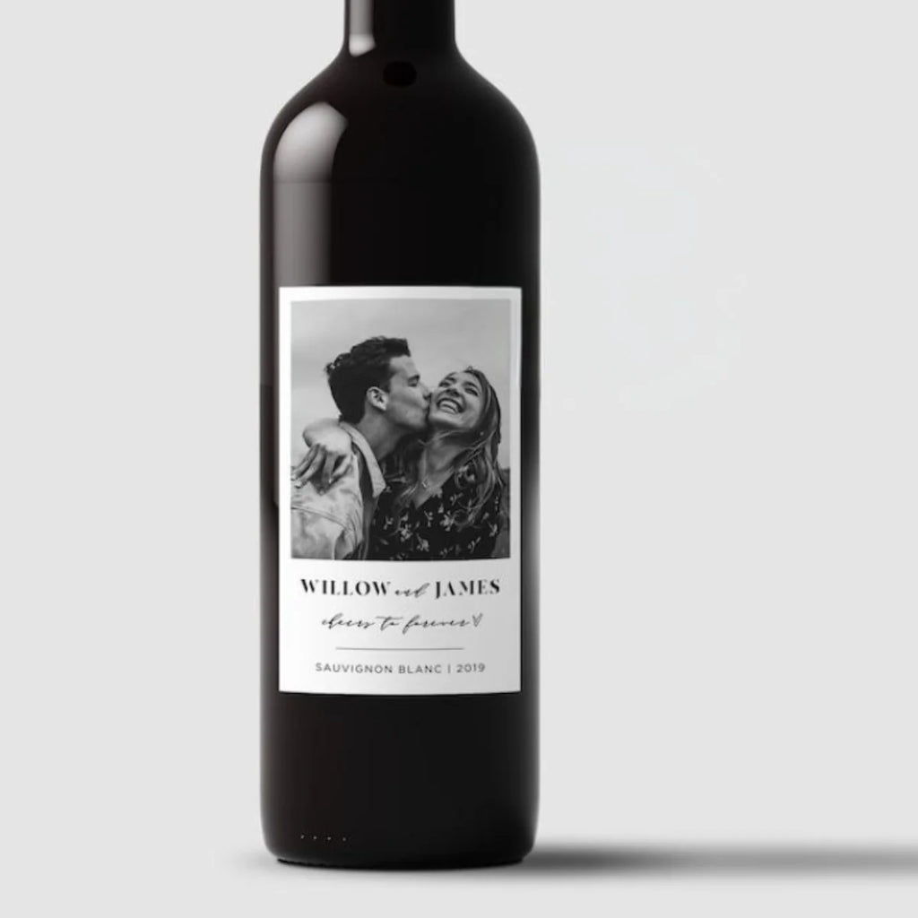 Etiquetas de vino con foto