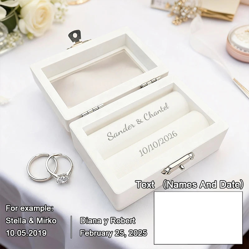 Caja para Anillos de Boda Personalizada