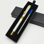 Bolígrafo metálico personalizado con diseño de dragón, grabado láser de nombre o logo, estilo elegante para negocios, firmas y regalos corporativos de lujo.