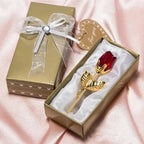 Rosa de Cristal Decorativa con Caja de Regalo