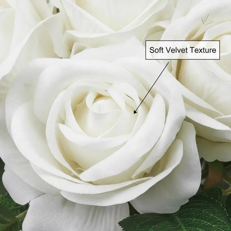 120 Rosas Artificiales Blancas para Decoración