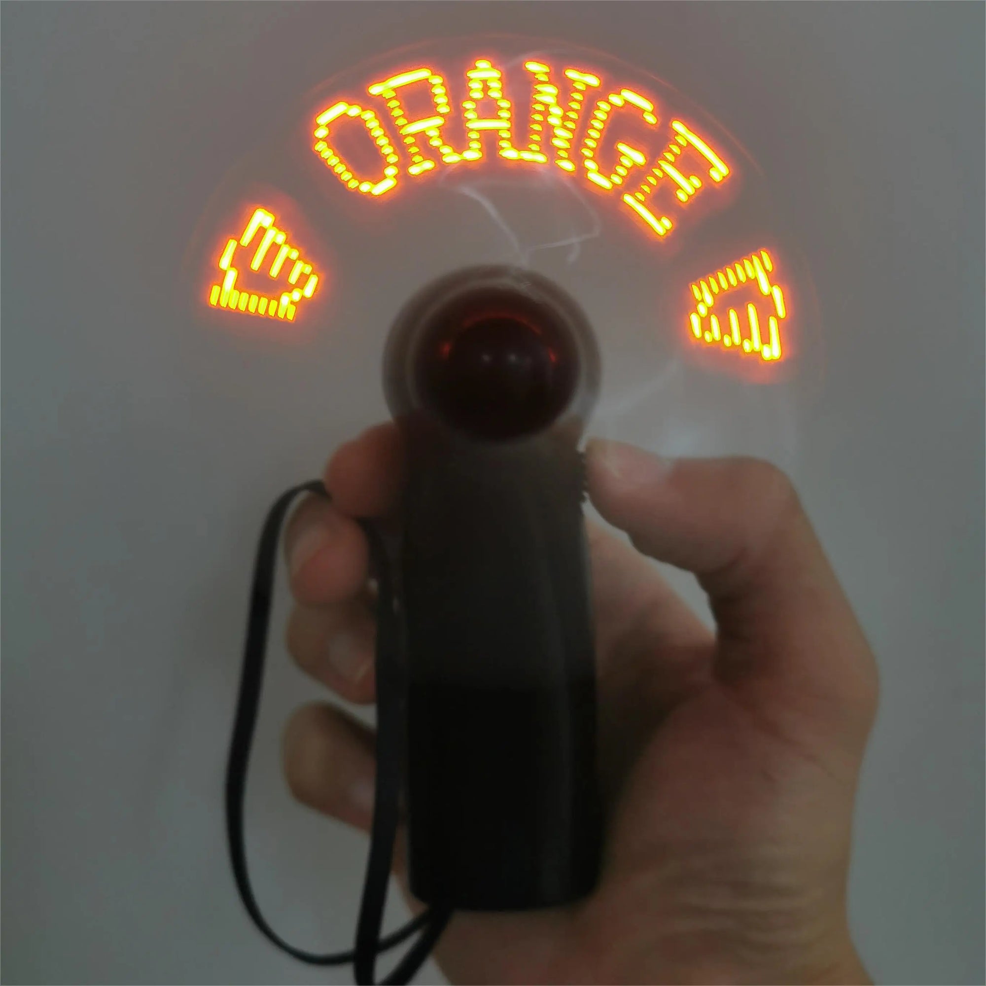 Ventilador LED portátil personalizado con frases iluminadas, ideal para bodas, cumpleaños, fiestas al aire libre, souvenirs y regalos para invitados.