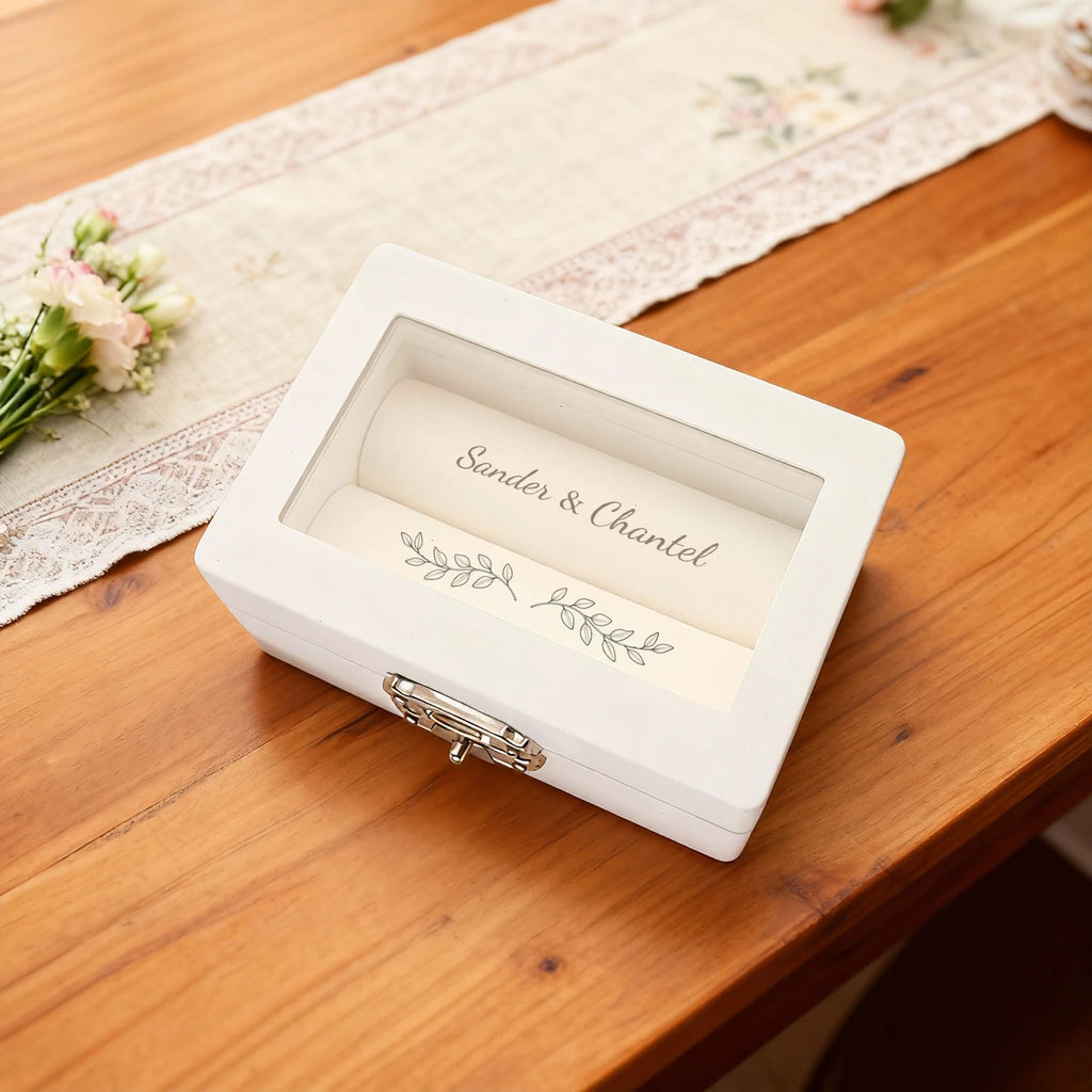 Caja para Anillos de Boda Personalizada