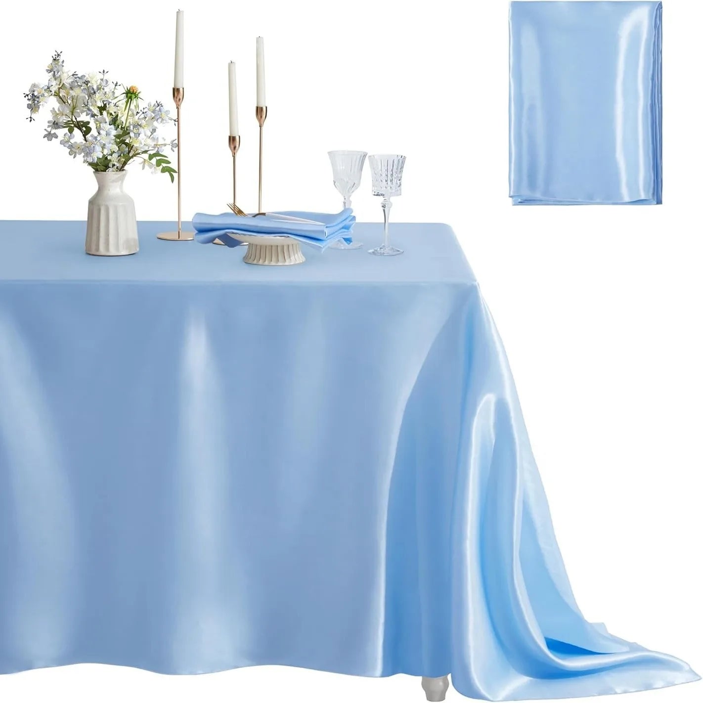 Mantel de Satén Burdeos para Bodas y Eventos