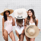 Sombrero de playa ajustable para novia y damas de honor, ideal para despedidas de soltera, bodas en la playa y sesiones de fotos.