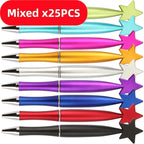 25PCS Customizable Star Ballpoint Pens for Promotional Gifts Colorful Bulk Pens Twist Action for Advertising Business Gifts