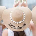 Sombrero de playa ajustable para novia y damas de honor, ideal para despedidas de soltera, bodas en la playa y sesiones de fotos.