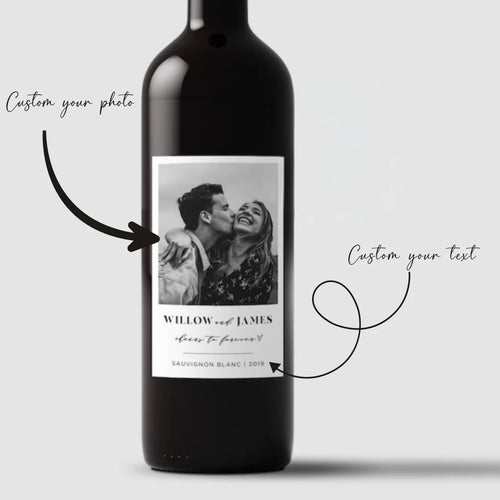 Etiquetas de vino con foto