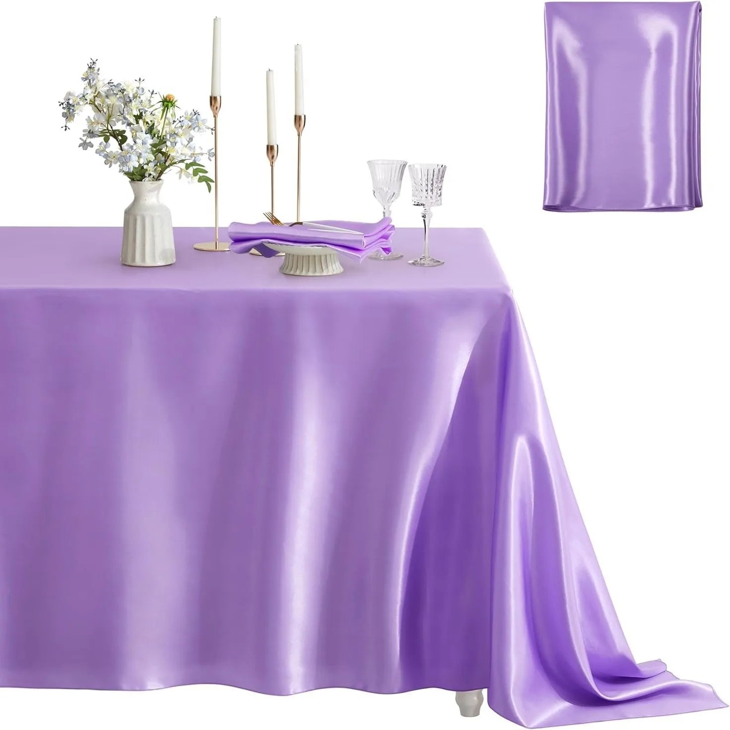 Mantel de Satén Burdeos para Bodas y Eventos