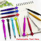 25PCS Customizable Star Ballpoint Pens for Promotional Gifts Colorful Bulk Pens Twist Action for Advertising Business Gifts