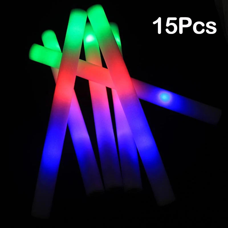 Bastones LED Luminosos para Fiestas 15 o 30 Piezas