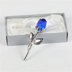 Rosa de Cristal Decorativa con Caja de Regalo