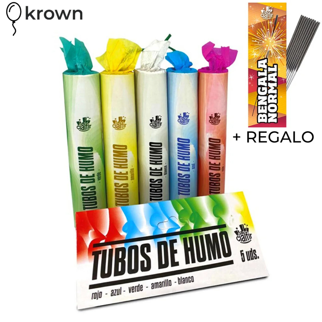 Caja completa de botes de humo con el regalo incluido