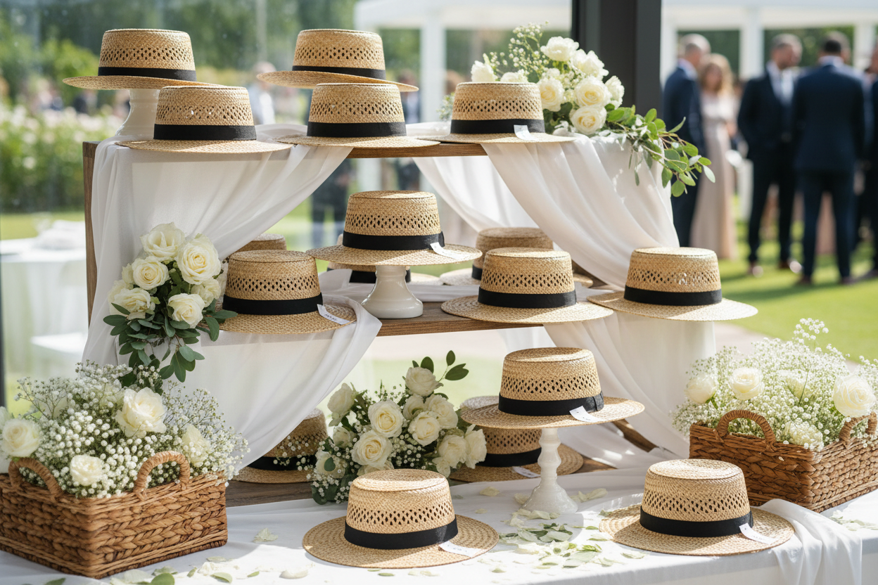Sombreros Panamá de Ala Corta para Bodas – Pack 6 a 36